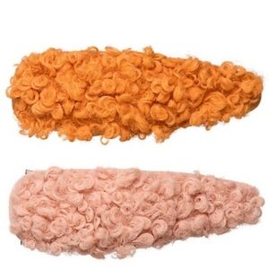 Curly Textured Hair Clips in Orange and Pink. Plus Perfume Pod. ICE.